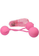 Real Skin Vibrating Ben-wa Kegel Balls - Pink
