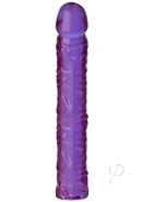 Crystal Jellies Classic Dildo 10in - Purple