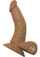 All American Whoppers Dildo With Balls Latin 6.5in - Caramel