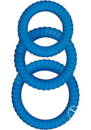 Ram Ultra Cocksweller Silicone Cock Rings - Blue