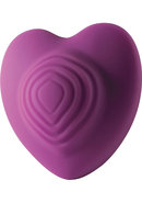 Heart Throb 10 Function Silicone Rechargeable Massager Waterproof Purple 7.1 Inch