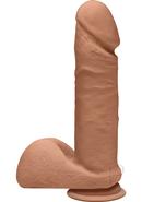 The D Perfect D Ultraskyn Dildo With Balls 7in - Caramel