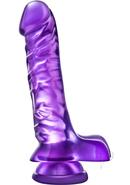 B Yours Basic 8 Dildo With Balls 9in - Purple