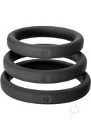 Perfect Fit Xact-fit Silicone Ring Kit - Md/lg - Black (3...