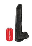 King Cock Dildo With Balls 13in - Black