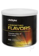 Lifestyles Assorted Flavors 40 Premium Lubricated Latex...