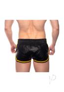 Prowler Red Leather Sport Shorts - Xlarge - Black/yellow