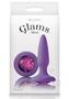 Glams Mini Silicone Butt Plug - Purple Gem
