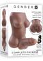 Gender X The Complete Package Full Body Textured Stroker - Chocolate